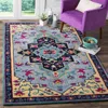 Safavieh Bellagio Hand Made Area Rug, Light Blue / Multi Traditional Style Non-shedding In Blue