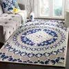 Safavieh Bellagio Hand Made Area Rug, Navy Blue / Ivory Bohemian Style Non-shedding In Blue