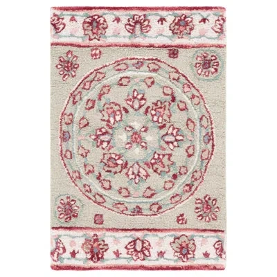 Safavieh Bellagio Hand Tufted Wool Floral Rug In Sage,ivory