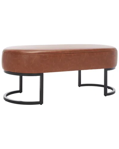 Safavieh Bellezza Oval Bench In Brown