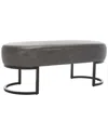 Safavieh Bellezza Oval Bench In Grey