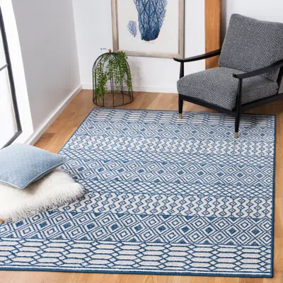 Safavieh Belmont Machine Made Area Rug, Navy / Grey Transitional Style Easy Care