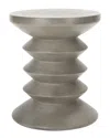 Safavieh Benaya Outdoor Concrete Accent Table In Gray