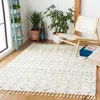 Safavieh Berber Fringe Shag Machine Made Area Rug, Ivory / Sage Bohemian Style Easy Care In Gray