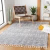 Safavieh Berber Fringe Shag Machine Made Area Rug, Light Grey / Ivory Bohemian Style Easy Care In Gray