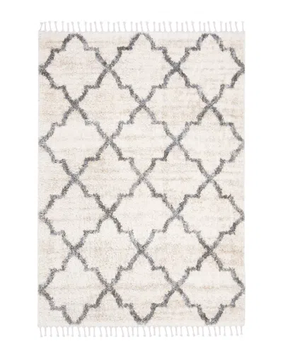 Safavieh Berber Fringe Shag Polypropylene Rug In White