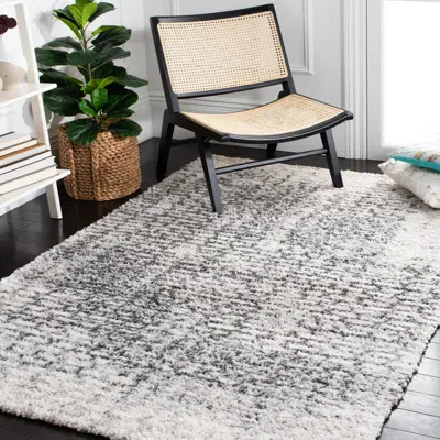 Safavieh Berber Shag Machine Made Area Rug, Charcoal / Grey Shag / Flokati Style Easy Care