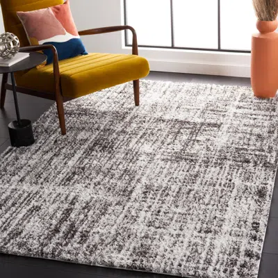 Safavieh Berber Shag Machine Made Area Rug, Grey / Dark Grey Contemporary Style Easy Care In Brown
