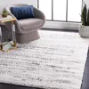 Safavieh Berber Shag Machine Made Area Rug, Ivory / Grey Shag / Flokati Style Easy Care In White
