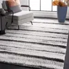 Safavieh Berber Shag Machine Made Area Rug, Light Grey / Dark Grey Shag / Flokati Style Easy Care In Gray