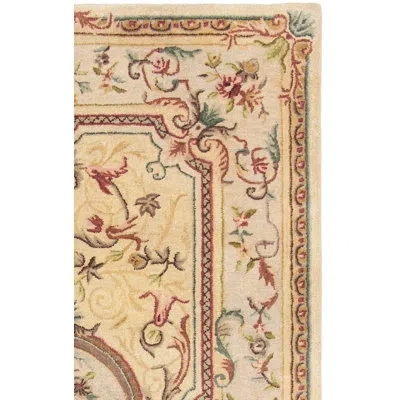 Safavieh Bergama Hand Tufted Wool Oriental Rug In Light Gold,beige