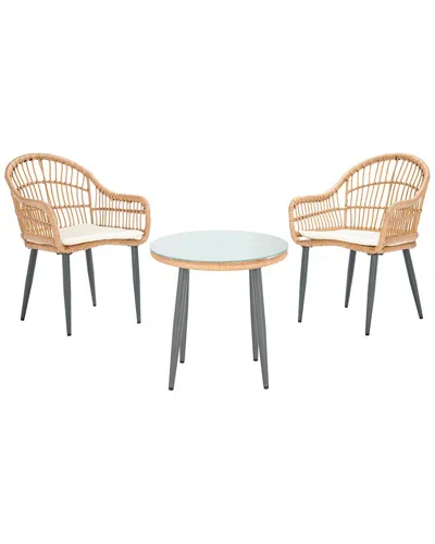 Safavieh Berlen Outdoor 3pc Lounger Set In Natural