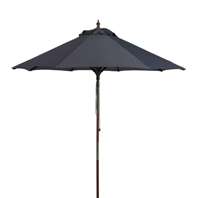 Safavieh Bethany 9 Ft Wooden Umbrella In Gray
