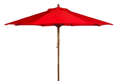 Safavieh Bethany 9ft Wooden Umbrella In Red