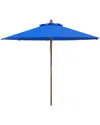 Safavieh Bethany 9ft Wooden Umbrella In Blue