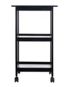 Safavieh Bevin Black 2 Shelf Kitchen Cart In Black