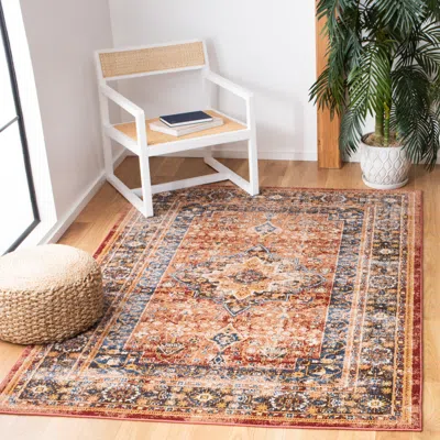 Safavieh Bijar Machine Made Area Rug, Rust / Brown Traditional Style Easy Care In Multi