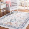 Safavieh Blair Washable Machine Made Area Rug, Beige / Blue Traditional Style Machine Washable Easy Care In White