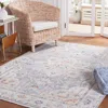 Safavieh Blair Washable Machine Made Area Rug, Beige / Blue Traditional Style Machine Washable Easy Care In Gray