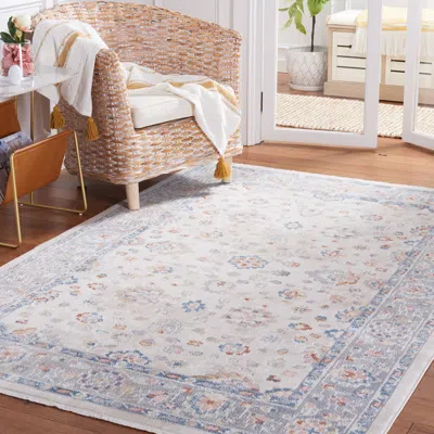 Safavieh Blair Washable Machine Made Area Rug, Beige / Grey Traditional Style Machine Washable Easy Care