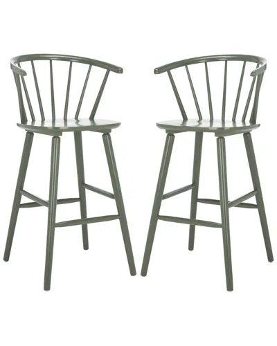 Safavieh Blanchard Bar Stool In Green
