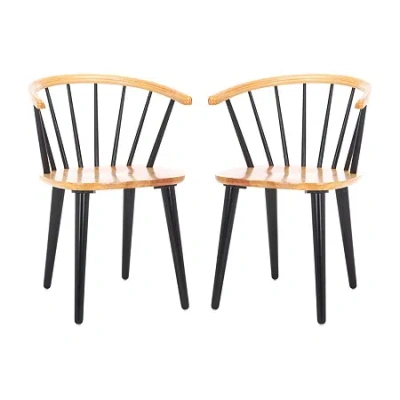 Safavieh Blanchard Dining Side Chair-set Of 2 In Black