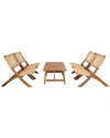 Safavieh Blaze Outdoor 5pc Coffee Table Set In Natural