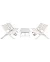 Safavieh Blaze Outdoor Grey 5pc Coffee Table Set In Grey