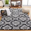 Safavieh Blossom Hand Made Area Rug, Black / Ivory Traditional Style Non-shedding In Black