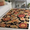 Safavieh Blossom Hand Made Area Rug, Black / Multi Country Floral Style Non-shedding In Multi