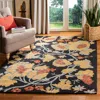 Safavieh Blossom Hand Made Area Rug, Black / Multi Country Floral Style Non-shedding In Multi