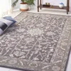 Safavieh Blossom Hand Made Area Rug, Dark Grey / Light Brown Traditional Style Non-shedding In Gray