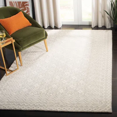 Safavieh Blossom Hand Made Area Rug, Grey / Ivory Traditional Style Non-shedding In Neutral