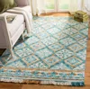 Safavieh Blossom Hand Made Area Rug, Ivory / Teal Traditional Style Non-shedding In Green