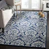 Safavieh Blossom Hand Made Area Rug, Navy / Ivory Traditional Style Non-shedding