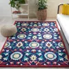 Safavieh Blossom Hand Made Area Rug, Navy / Red Bohemian Style Non-shedding In Blue