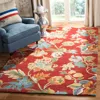 Safavieh Blossom Hand Made Area Rug, Red / Multi Country Floral Style Non-shedding In Red