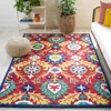 Safavieh Blossom Hand Made Area Rug, Red / Yellow Bohemian Style Non-shedding In Multi