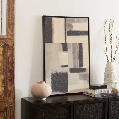 Safavieh Blurred Lines Framed Wall Art In Brown