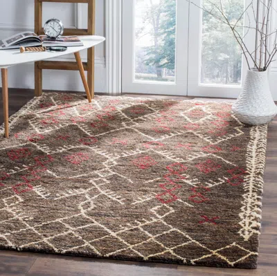 Safavieh Bohemian Hand Made Area Rug, Dark Brown / Multi Bohemian Style Non-shedding