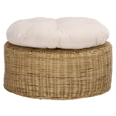 Safavieh Bori Round Ottoman With Cushion In White