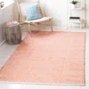Safavieh Boston Flat Weave Area Rug, Orange Contemporary Style Easy Care In Pink