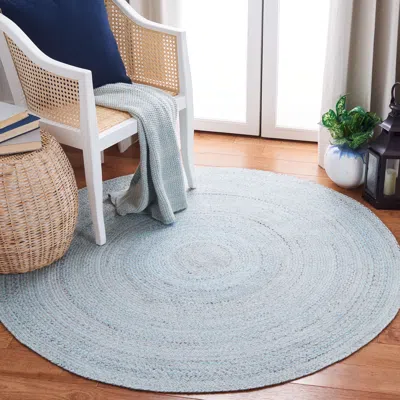 Safavieh Braided Flat Weave Area Rug, Blue / Grey Country Floral Style Easy Care