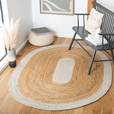 Safavieh Braided Hand Made Area Rug, Beige / Natural Bohemian Style Non-shedding In Neutral