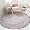 Safavieh Braided Hand Made Area Rug, Grey / Red Bohemian Style Non-shedding In Multi