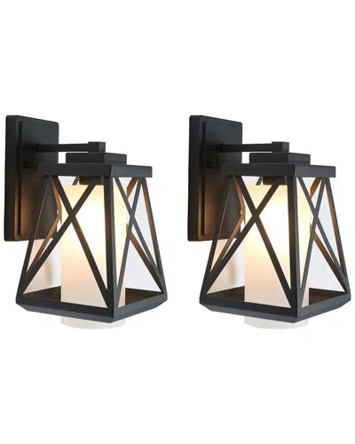 Safavieh Braith 7in Outdoor Wall Sconce In Black