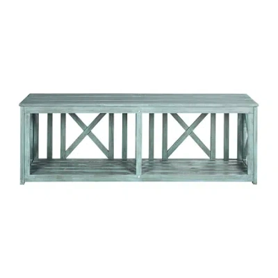 Safavieh Branco Patio Collection Bench In Blue