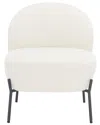 Safavieh Brax Petite Slipper Chair In White