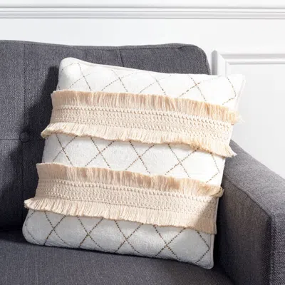 Safavieh Braxton Pillow In White