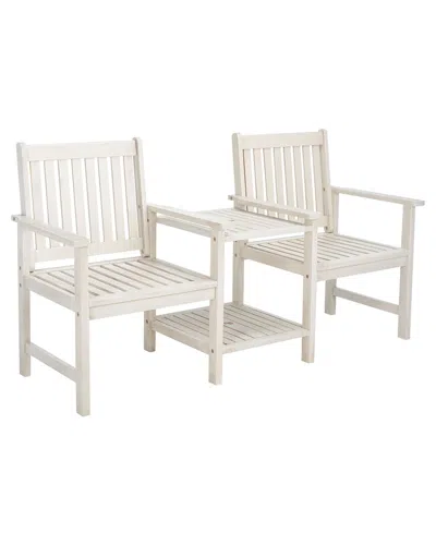 Safavieh Brea Twin Seat Bench In White